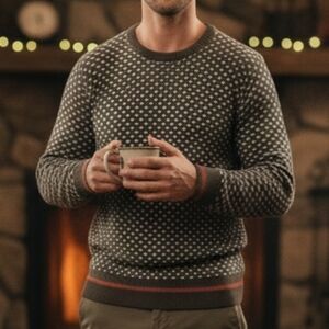 NWT Produkt XL Cabincore Eclectic Grandpa Preppy Casual Cozy Knit Sweater